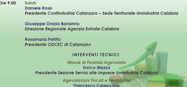 Il 23 maggio seminario “Il mix delle agevolazioni per gli investimenti nel Mezzogiorno”
