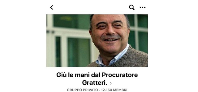 "Giù le mani dal Procuratore Gratteri", il web si mobilita