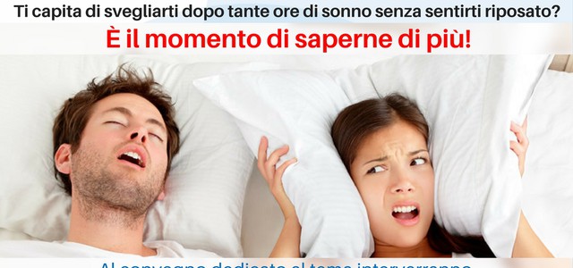 Sabato l'incontro “Le apnee notturne”