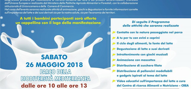 “Latte Days”, al Parco della Biodiversità una giornata dedicata al latte e ai suoi derivati