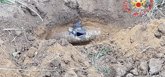 Ditta lesiona conduttura gas, intervengono i Vigili del Fuoco