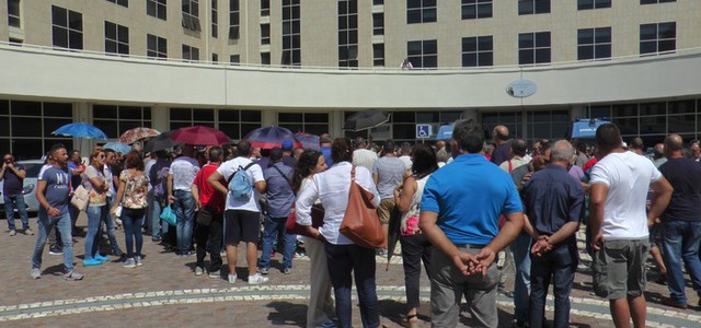 Protesta dei tirocinanti in Regione