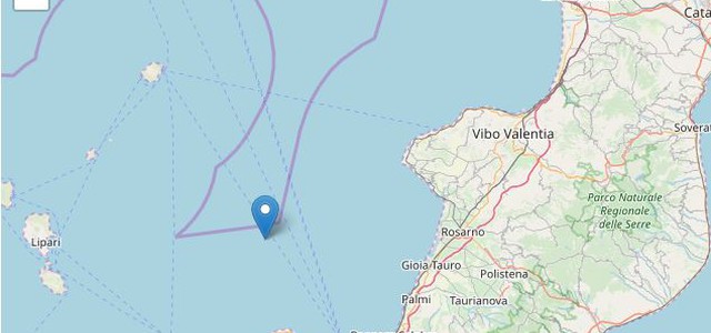 Lieve scossa di terremoto al largo della costa tirrenica calabrese