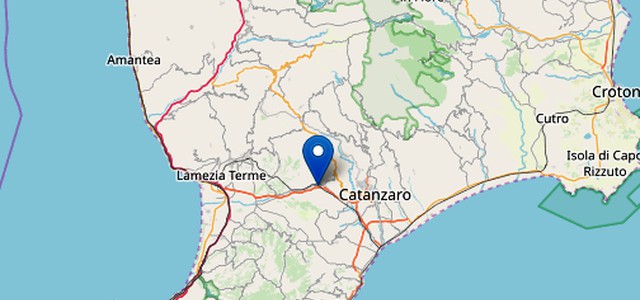 Scossa di terremoto di magnitudo 2.4 nel Catanzarese