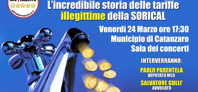 "AcquaRaggia", Parentela (M5S) annuncia evento-scoop su gestione Sorical 