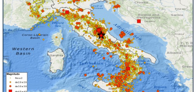 In Italia un terremoto ogni 12 minuti nel 2017