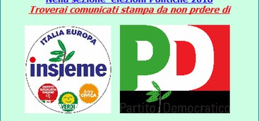 Elezioni Politiche 2018 - Consulta i comunicati stampa da non perdere di "Insieme" e "PD"