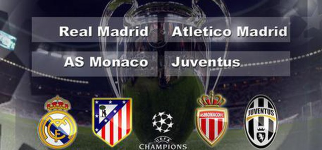 Champions League: Monaco-Juve e Real Madrid-Atletico le semifinali