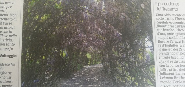 Il tunnel degli innamorati sul Corriere della Sera