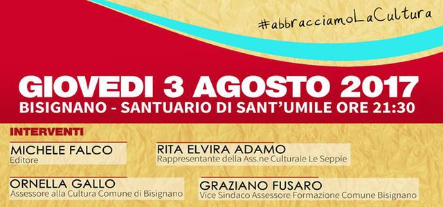 Domani sera "Il cacciatore di meduse" al Convento di Sant'Umile a Bisignano in "Libri in scena"