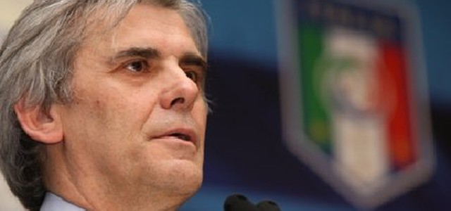 Il presidente dell’associazione italiana arbitri Marcello Nicchi a Catanzaro