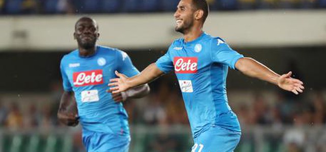 Serie A: Verona Napoli 1-3, autogol Souprayen, gol Milik e Ghoulam, Pazzini su rigore