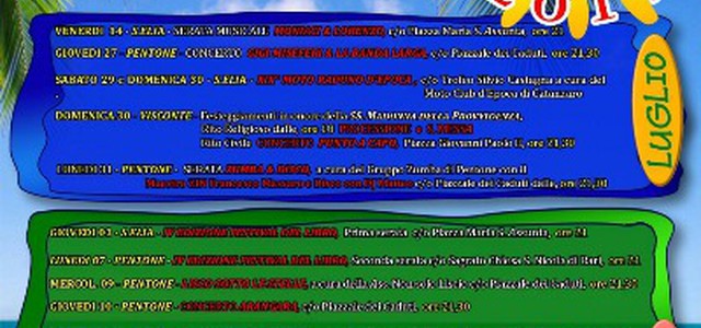 E’ partita alla grande e prosegue incessante la stagione estiva 2017 organizzata dal Comune 