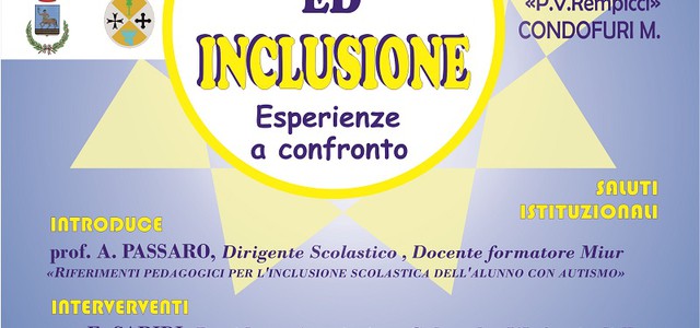 "Autismo ed inclusione: esperienze a confronto". Presentazione Corso di Formazione per docenti, professionisti ed educatori