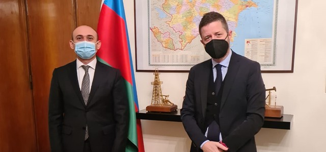 Rapporti con l’estero, incontro tra Daniele Rossi e l’ambasciatore azero Ahmadzada