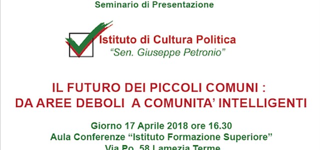 Seminario di presentazione dell’Istituto di Cultura Politica “Sen Giuseppe Petronio”