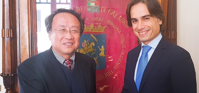 Falcomatà incontra Professor Yan Xiao Preside del College of Civil Engineering della Tech University