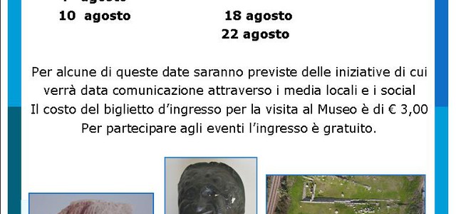 Aperture serali e eventi al museo dell’antica Kaulon