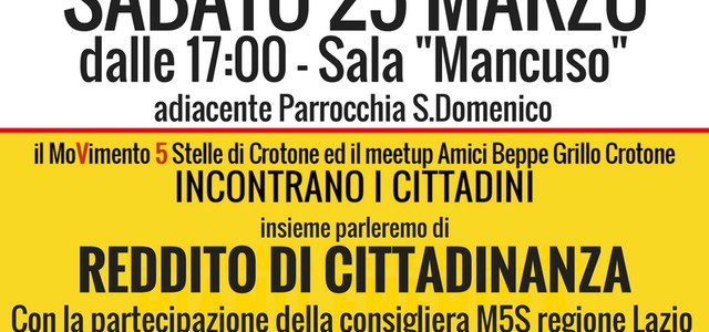 Prosegue il tour nei quartieri della Citta di Crotone promosso dai consiglieri comunali del M5S