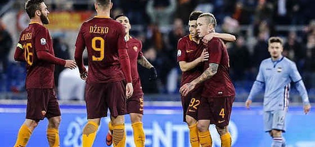 Roma-Sampdoria 4-0: super Nainggolan, giallorossi ai quarti