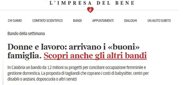“Buone Notizie” dalla Calabria sul Corriere della Sera