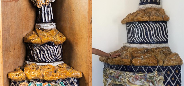 Scoperto a Palazzo Fazzari il camino opera dello scultore Leoncillo Leonardi