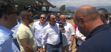 NUOVO SOPRALLUOGO DEL PRESIDENTE DELLA PROVINCIA SERGIO ABRAMO  ALLO STADIO “CARLEI” DI LAMEZIA TERME.