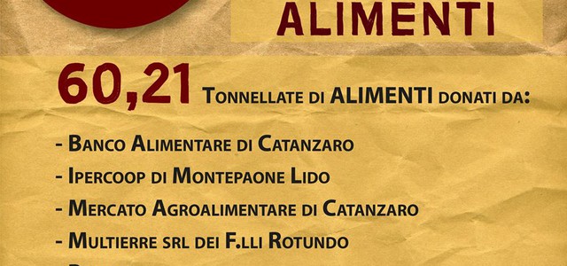 L'impegno di Assoagry: 60 tonnellate di alimenti donati