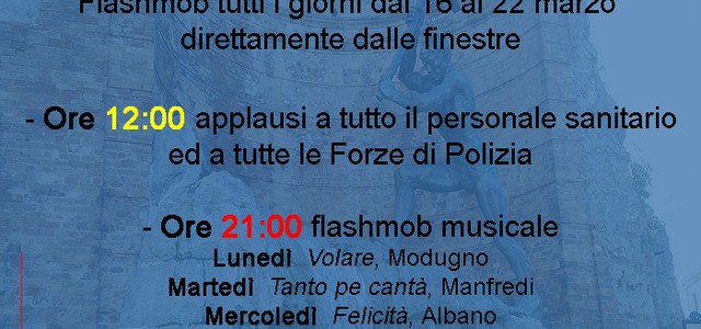 Affacciati alla finestra Catanzaro mia, il programma settimanale dei flash mob
