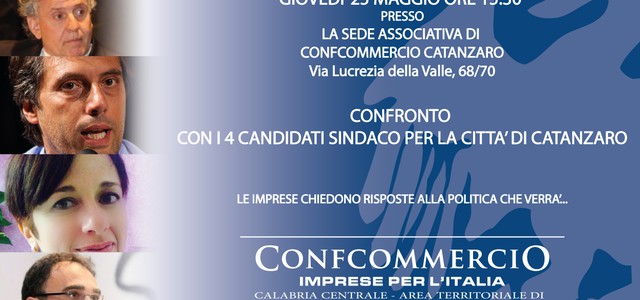 Comunali, il 25 maggio candidati sindaco a confronto con Confcommercio