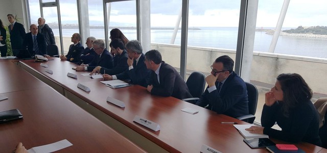 Il porto di Gioia Tauro, ultima tappa della visita di Pat Cox in Calabria