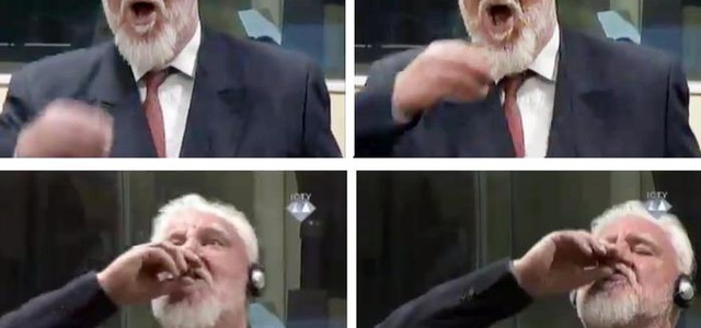 Ex generale croato beve veleno in aula e muore
