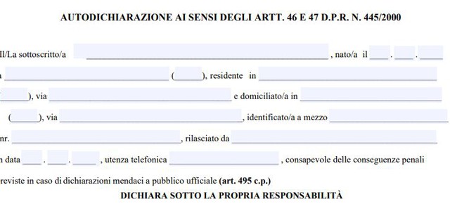 Nuovo Dpcm, da domani torna l'autocertificazione per spostarsi
