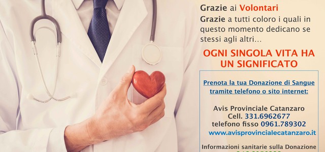 La Calabria dona il sangue per l'Italia con Avis
