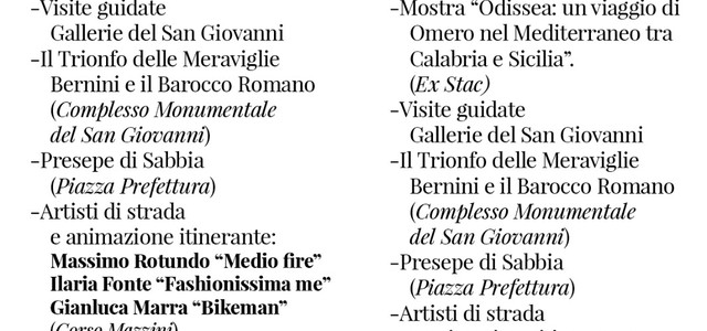 SARA’ TRE VOLTE NATALE - IL TERZO FINE SETTIMANA DI EVENTI NEL CENTRO STORICO