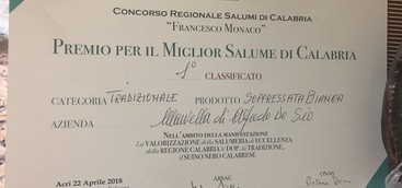 IL SALUMIFICIO MARVELLA, ORGOGLIO DEL REVENTINO, VINCE PREMIO DI ECCELLENZA!