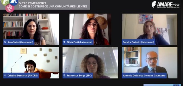 CATANZARO CITTA’ PILOTA NAZIONALE AL CENTRO DEL WEBINAR DEL PROGETTO AMARE-EU SULLE ESPERIENZE DI RESILIENZA URBANA