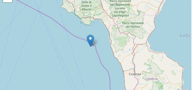 Nuova scossa di terremoto sulla costa tirrenica calabrese