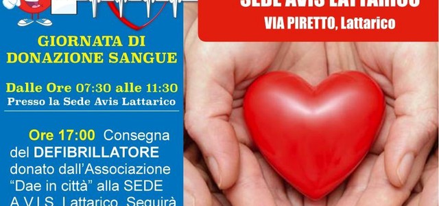La “DAE in città” dona un defibrillatore all’AVIS intercomunale di Lattarico