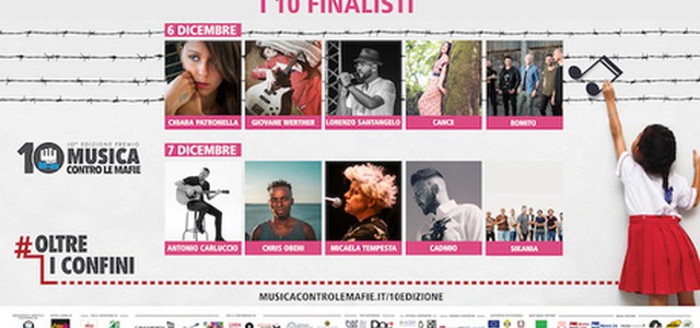 Musica contro le mafie, selezionati 10 finalisti