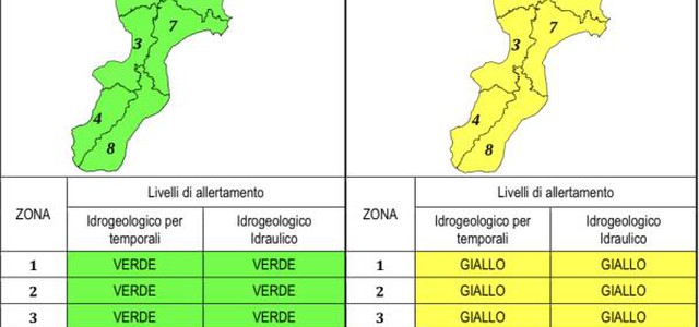 Maltempo, domani allerta gialla in Calabria: ProCiv pronta a intervenire se necessario