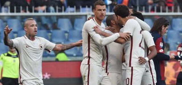Vince 1-0 a Genova la Roma e risponde al Napoli. L'Inter vince a Udine. L'Atalant vola a Verona
