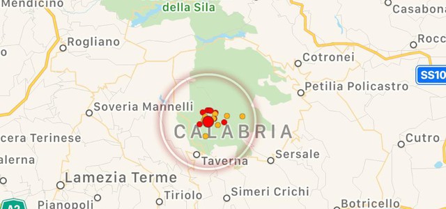 Terremoto - scossa di 3.1 nel catanzarese