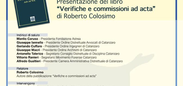Domani 9 maggio a Catanzaro evento formativo organizzato dal Movimento Forense