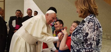 FIGLI LUNA RICEVUTI DA PAPA FRANCESCO