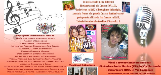 Ripartono i corsi della Music School del M° Christian Cosentino