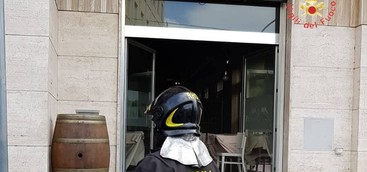 In fiamme ristorante a Soverato