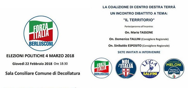 Decollatura: La coalizione di Centro Destra incontra simpatizzanti ed elettori