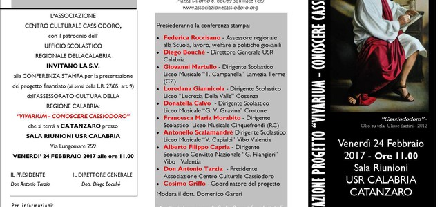 Domani la presentazione del progetto “Vivarium: Conoscere Cassiodoro”