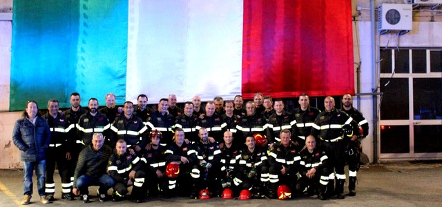 Il saluto dei VVF del caposquadra Massimo Salsano